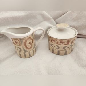 Cream pitcher and sugar bowl Canyon by Sango